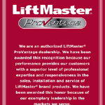 EazyLift Garage Door is an Authorized Dealer of Liftmaster Garage Door Openers   LICENSE # 1440019